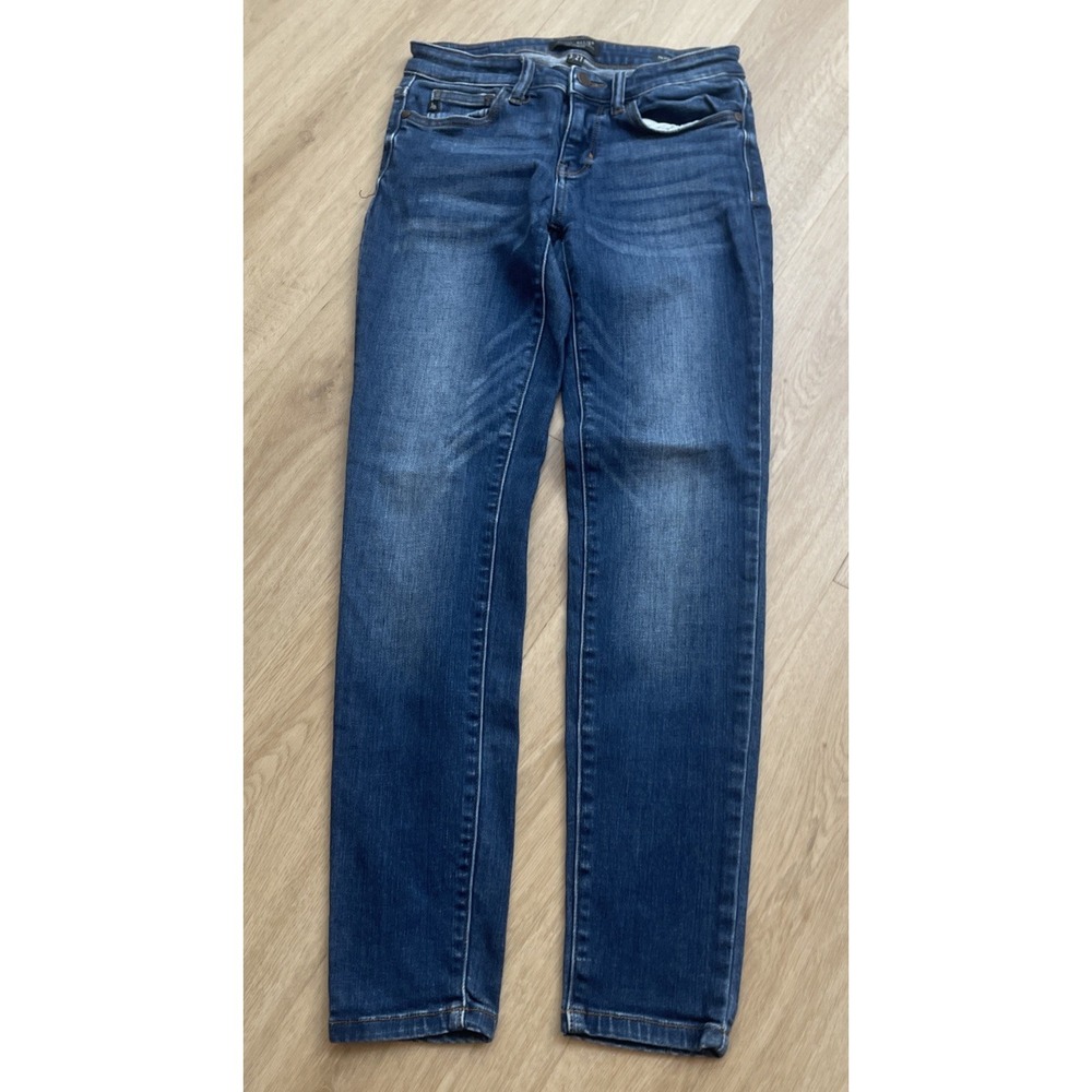 Judy Blue Denim Skinny Jeans Women's 5/27 Mid Rise Blue Medium Wash